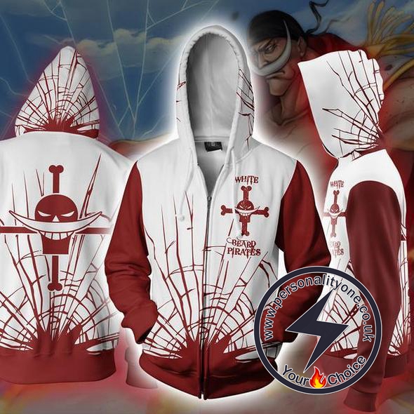 One Piece - Whitebeard Pirates ZipUp - Hoodies Jackets